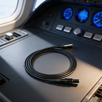 Câble d'extension aviation 6 broches pour casque stéréo, gaine PVC tressée pour microphone/haut-parleur (câble spiralé en option)