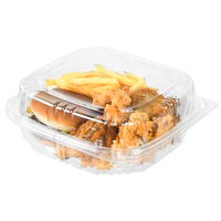 Contenitore in Plastica PET Trasparente da 8 Pollici per Hamburger, Scatole Monouso per Asporto di Burger, Pane, Pollo e Patatine