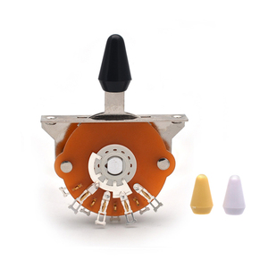 Công Tắc Chọn Pickup 3/5 Chiều Của Guitar Điện Với Núm Đen/Trắng/Vàng - Product Image 1