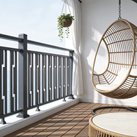 Clôture en métal pour la confidentialité, clôture de sécurité de jardin, clôture extérieure moderne en alliage d'aluminium, balcon, sécurité de la confidentialité, escaliers décoratifs