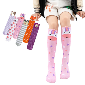 Calcetines de Vestir por Debajo de la Rodilla para Niñas, con Diseño de Zorro de Dibujos Animados, Tejidos con Spandex/Nylon/Algodón, para Otoño - Product Image 1