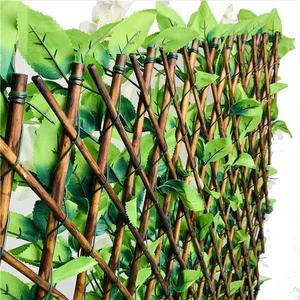 High Quality <strong>Artificial</strong> Boxwood Leaf Hedage <strong>With</strong> White Clematis <strong>Trellis</strong> <strong>Flowers</strong> - Product Image 5