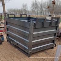 Bac basculant pour chariot élévateur, personnalisable, en matériaux de haute qualité, couleur sur mesure, pour machines de traitement des déchets