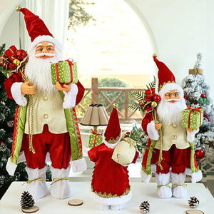 Poupées de Père Noël de 60 cm, décorations de Noël debout pour les fêtes de fin d'année, décoration de la maison, figurines de Père Noël de 24 pouces avec lanterne et sac cadeau - Product Image 2