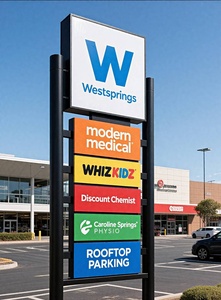 Kim loại bên ngoài freestanding wayfinding trụ cột pylon dấu hiệu Đường Phố định hướng thông tin tin nhắn hướng dẫn đường phố Totem dấu hiệu Hội Đồng Quản Trị - Product Image 3