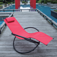 Chaise longue de jardin extérieure moderne exquise Sallanan Sandalye chaise longue aluminium cadre en métal meubles de patio