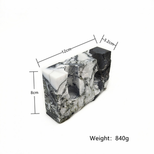 Nanwei hiện đại nhà màu xanh ngọc bích đá cẩm thạch nến/tealight chủ hình chữ nhật trang trí Hộp bao bì màu xanh lá cây tự nhiên làm bằng tay - Product Image 2