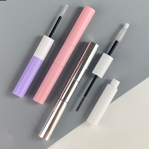 Nouveau flacon double 2-en-1 pour sérum cils doré, emballage cosmétique personnalisé, tube vide pour maquillage, gloss et mascara avec bouchon à vis - Product Image 6