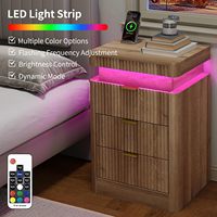 Table de chevet moderne en bois avec tiroir extensible, meuble de chambre à coucher