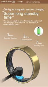 Anillo inteligente para la salud, anillo inteligente para parejas, rastreador de actividad física con pantalla, diseño elegante, monitoreo avanzado de la salud - Product Image 3