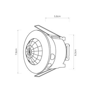 Rilevatore di movimento da incasso a 360°, con sensore di sensibilità, ideale per l'illuminazione automatica di corridoi e ingressi. - Product Image 1