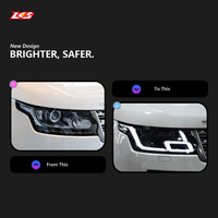 Feux avant LKS pour LandRover RangeRover L405 2013-2017, ensemble de phares LED, mise à niveau avec DRL matriciel et clignotants séquentiels