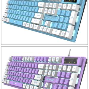 Tùy Chỉnh Bàn Phím Cơ Khí 104 Phím Có Dây Bàn Phím Cơ Khí LED Ánh Sáng Cho Máy Tính PC Bàn Phím - Product Image 2