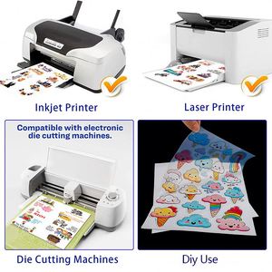 Papel Adhesivo de Vinilo para Impresión de Inyección de Tinta FX A4 A3 8.5"x11", Papel de PVC Transparente Personalizado, Papel Adhesivo Impermeable - Product Image 6