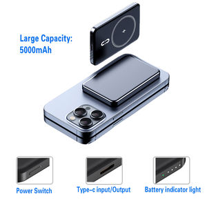 بنوك طاقة لاسلكية مخصصة للهواتف مع شحن سريع، بنك طاقة محمول صغير بسعة 5000 مللي أمبير، بنك طاقة نحيف مغناطيسي بسعة 10000 مللي أمبير - Product Image 4