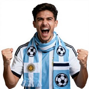 Bufanda de Fútbol Personalizada al por Mayor para Clubes Deportivos, de Poliéster Tejido de Doble Cara, Impermeable, Duradera, con Diseño Digital y Tamaño Personalizado - Product Image 1