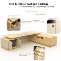 Bureau de levage moderne directeur de bureau table de luxe PDG armoire en bois massif bureau de direction Officeworks bureaux réglables en hauteur