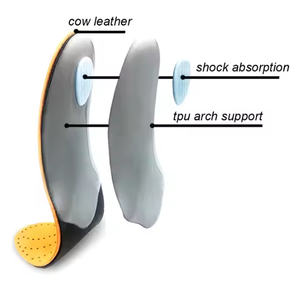 Semelles orthopédiques en <span class=keywords><strong>cuir</strong></span> chaussures orthopédiques <span class=keywords><strong>semelle</strong></span> pour pieds pieds plats soutien de la voûte plantaire pour hommes et femmes semelles de chaussures d'affaires - Product Image 3
