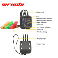 Testeur de rotation triphasé, indicateur de phase numérique, détecteur multimètre, séquenceur LED avec buzzer, 70V-1000V AC triphasé