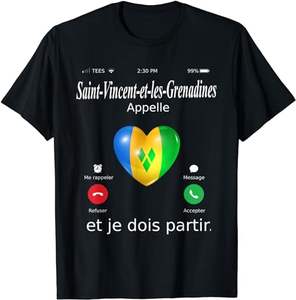 Imprimir bajo demanda My Heart Beat for Saint Vincent Shirt Custom Grenadines Heartbeat Sublimation Tees Venta al por mayor Hombres Camiseta de algodón - Product Image 5