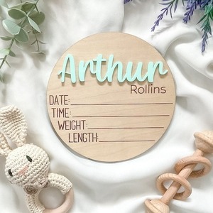 Cartes de jalons mensuels en bois pour bébé – Écologiques, durables, commémoratives, pour la photographie de nouveau-né, <span class=keywords><strong>anniversaire</strong></span>, mode - Product Image 4