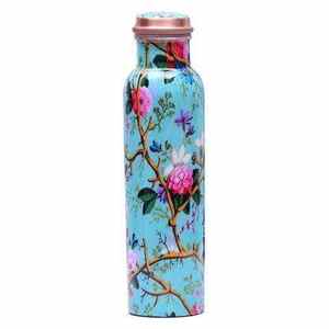 High on Demand Copper <b>Water</b> <b>Bottle</b> with Lid Double Wall Large Capacity for Travel <b>Sports</b> Yoga & Gym Use - Product Image 5