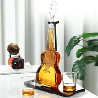 Décanteur en verre pour guitare à whisky créatif 1000 ML avec base pour whisky, vin et vodka, spiritueux