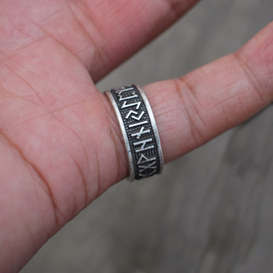 Bague Viking Sanlan avec <span class=keywords><strong>Runes</strong></span> Nordiques et Significations – Bijou Runic Tendance - Product Image 6