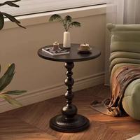 Table basse miniature créative française, design moderne avec petite étagère de rangement, métal noir, meubles de chambre à coucher