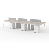 Personalización comercial, muebles de oficina, marco de madera, Partición de cubículo, juego de escritorio para personal de oficina