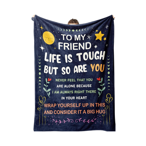 هدية عيد ميلاد للنساء، هدية صداقة للنساء، للأخوات الروحانيات، أفضل صديقات، بطانية فلانيل مخصصة الحجم للأصدقاء والنساء - Product Image 1