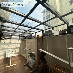 Cubierta de patio eléctrica OEM/ODM, pérgola de <span class=keywords><strong>techo</strong></span>, recinto moderno de <span class=keywords><strong>policarbonato</strong></span> en la azotea, garantía de 10 años, popular para uso en exteriores - Product Image 2