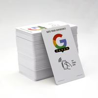 Carte NFC Sunlanrfid 13,56 MHz CR80 en plastique programmable avec code QR à scanner, NFC 213 215 216, PVC mat, carte NFC pour les commentaires Google