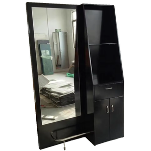 2021สำหรับร้านตัดผมพร้อมปุ่มคริสตัลอุปกรณ์ตกแต่งกระจกสีดำ - Product Image 2