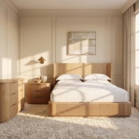 Offre Spéciale – Cadre de lit double en bois Sigma avec tête de lit pour chambre à coucher, idéal pour la maison et les projets hôteliers