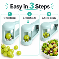 Coupe-rangées de raisins manuel, séparateur de fruits de qualité alimentaire, gadget de cuisine pour la découpe de fruits frais, pour salades et préparation de repas pour bébés