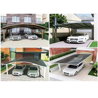 Personnalisation Abribus moderne en aluminium Pare-soleil public Auvents pour pergola Garages Auvent Abri de stationnement pour voiture