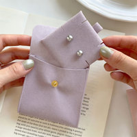 Sacs à bijoux personnalisés en gros avec logo, pochettes à bijoux en microfibre à bouton-pression pour emballage cadeau, rangement, voyage et petites entreprises