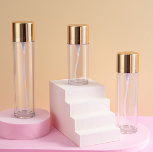 Flaconi <span class=keywords><strong>Spray</strong></span> Vuoti in PET Trasparente da <span class=keywords><strong>50</strong></span>, 80, 100ml Personalizzati per Cosmetici, Bottiglie <span class=keywords><strong>Spray</strong></span> per Tonico con Tappo Dorato - Product Image 6