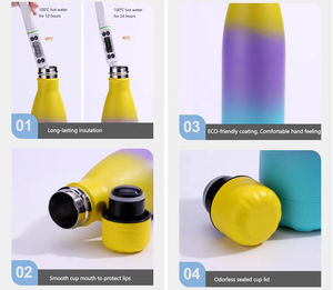 Botella de agua deportiva de aluminio personalizada de doble pared de 17oz, termo al vacío en forma de Cola, diseño rural, viaje, 6-12 horas térmicas - Product Image 3