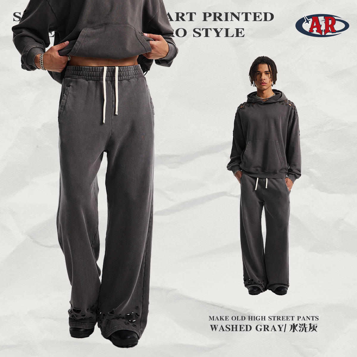 กางเกง7207-ล้างสีเทา