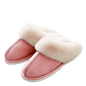 Felpa cálida casa ligero suave cómodo zapatos de invierno Chappals India Zapatillas de algodón para mujer