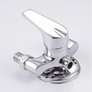 Robinet de douche monocommande apparent avec cartouche céramique, jet pluie, tête triangulaire, mitigeur eau chaude et froide - Product Image 2