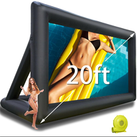 Écran de télévision gonflable géant de 24 pieds pour la publicité extérieure, écran de projection gonflable pour le cinéma et le cinéma.