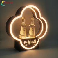Exhibidor de Botellas de Vino con Iluminación LED Personalizado de Alta Calidad, Soporte de Exhibición de Botellas para Club Nocturno o Bar, Soporte Acrílico con Iluminación LED