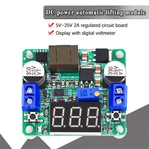 25W Boost Buck Converter DC 5-25V a 0,5-25V 5V 12V Módulo de fuente de alimentación reductor ajustable Regulador de voltaje LED Voltímetro