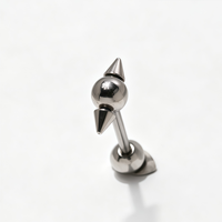 Barres d'oreilles en acier inoxydable en forme de crâne pour piercing hélix, tragus, industriel, nombril, langue – Bijoux de piercing pour femmes et hommes
