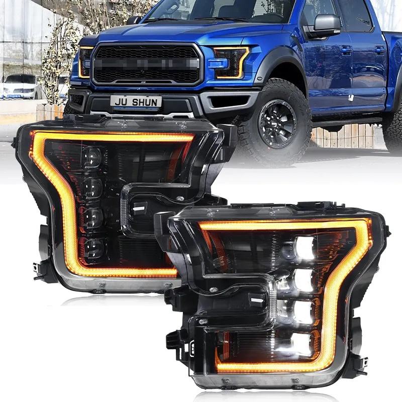 For Raptor F150 2015-2020 Headlights - US Edition - Modified With Light ...