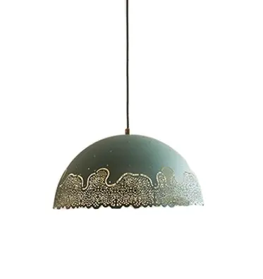 Современная простая креативная зеленая и белая железная купольная люстра Simig с одной головкой для обеденного стола, подвесной светильник