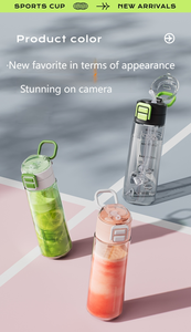 <span class=keywords><strong>Botella</strong></span> de agua de plástico resistente al calor material Tritan bebida doble dedicada escuela estudiantes apariencia alta dibujos animados personalizados - Product Image 3